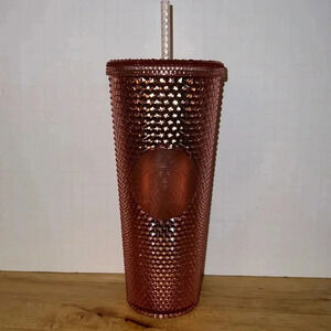 Starbucks Limited Edition Rose Gold Studded Tumbler Venti 24oz Cup HTF